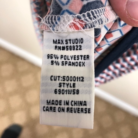 Max studio pattern faux wrap dress size medium - Picture 5 of 6